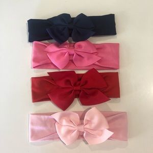 Lot of 4 Baby Nylon Infant Headbands